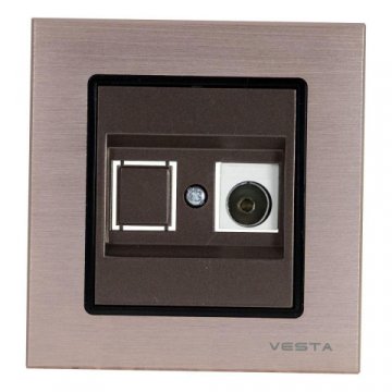 Розетка TV Vesta-Electric Exclusive Champagne Metallic шампань FRZ00041006BSH