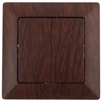 Выключатель двухклавишный ЭРА Intro Solo 10A 250V венге 4-104-10 Б0043289