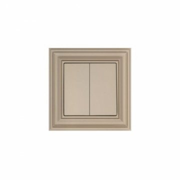 Выключатель двухклавишный Liregus Retro кремовый омбре 29-106