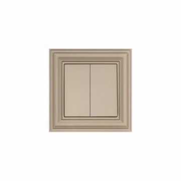 Выключатель двухклавишный Liregus Retro кремовый омбре 29-107