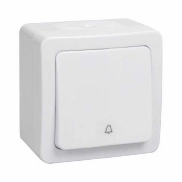 Выключатель кнопочный IEK Germes Plus белый EVMP13-K01-10-54-EC