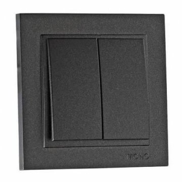 Выключатель Mono Electric Despina двухклавишный графит 102-202025-102