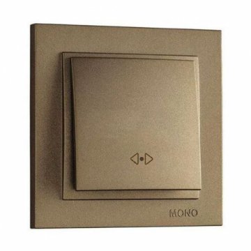 Выключатель Mono Electric Despina одноклавишный перекресный бронза 102-232325-112