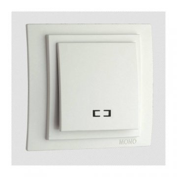 Выключатель Mono Electric Larissa одноклавишный с подсветкой белый 103-191925-101