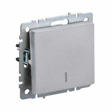 Выключатель одноклавишный IEK Brite алюминий BR-V10-1-10-K47