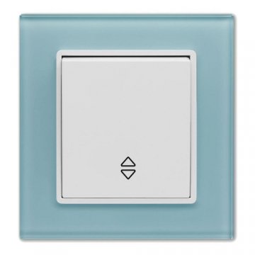 Выключатель одноклавишный проходной Vesta-Electric Exclusive Blue голубой FVK050105SIN