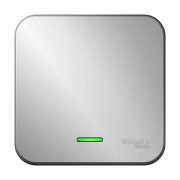 Выключатель одноклавишный Schneider Electric Blanca 10A 250V с подсветкой алюминий BLNVA101113