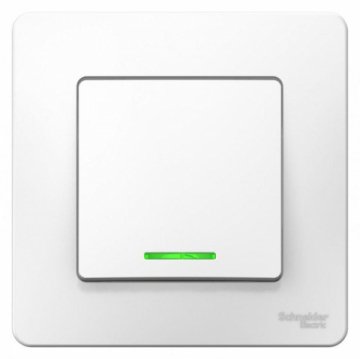 Выключатель одноклавишный Schneider Electric Blanca 10A 250V с подсветкой белый BLNVS010111