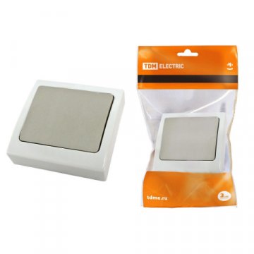 Выключатель одноклавишный TDM Electric Вуокса 10А 250V белый SQ1803-0101
