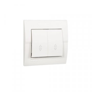 Выключатель проходной двойной Lezard Deriy белый 702-0202-106