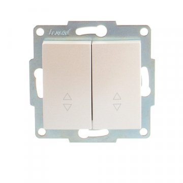 Выключатель проходной двойной Lezard Karina белый жемчуг 707-3088-106