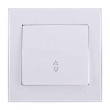 Выключатель проходной Lezard Rain белый 703-0202-105