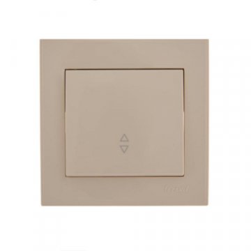 Выключатель проходной Lezard Rain кремовый 703-0303-105