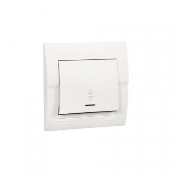 Выключатель проходной с подсветкой Lezard Deriy белый 702-0202-114