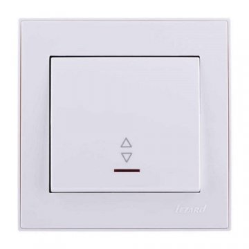 Выключатель проходной с подсветкой Lezard Rain белый 703-0202-114