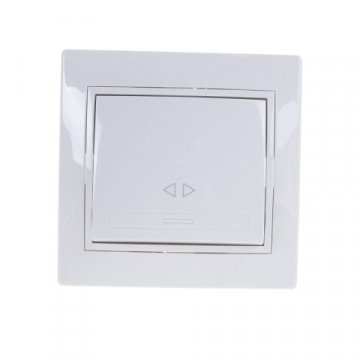 Выключатель промежуточный Lezard Mira белый с белой вставкой 701-0202-107