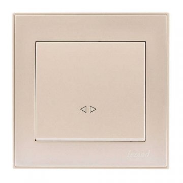 Выключатель промежуточный Lezard Rain кремовый 703-0303-107