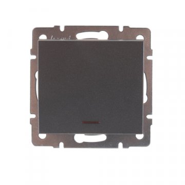 Выключатель с подсветкой Lezard Rain черный 703-4188-111