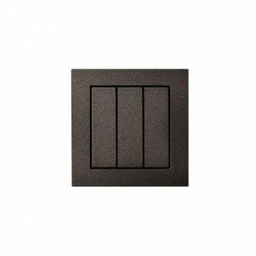 Выключатель трехклавишный Liregus Epsilon антрацит 28-104