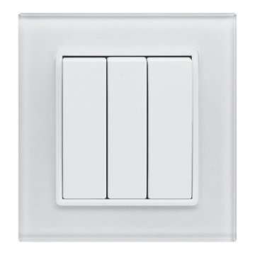 Выключатель трехклавишный Vesta-Electric Exclusive White белый FVK050312BEL
