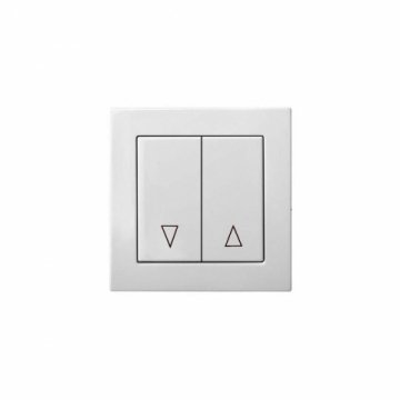 Выключатель жалюзи двухклавишный Liregus Epsilon белый 28-012