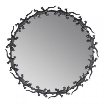 Зеркало Runden Ящерицы черные круглое V20014