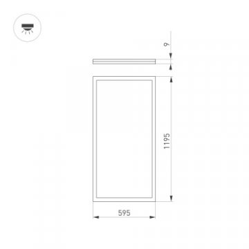 Встраиваемая светодиодная панель Arlight DL-Intenso-S600x1200-60W Day4000 036239