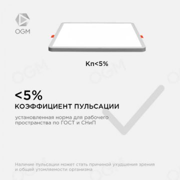 Встраиваемая светодиодная панель OGM LP-23