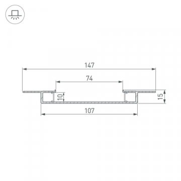 Встраиваемый профиль Arlight Fantom-W75-Dual-2000 White 039946