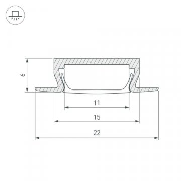 Встраиваемый профиль Arlight MIC-FS-2000 Anod 038688