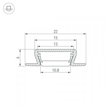 Встраиваемый профиль Arlight MIC-FS-3000 Anod Black 040720