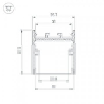 Встраиваемый профиль Arlight SL-LINE-3638-LW-2000 WHITE 038444