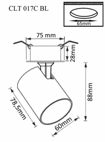 Встраиваемый спот Crystal Lux CLT 017C WH