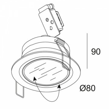 Встраиваемый светильник Delta Light RB 50 202 01 05 A