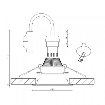 Встраиваемый светильник DesignLed DL-MJ-1003G-B 002962