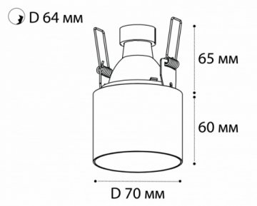 Встраиваемый светильник Italline DL 3025 black