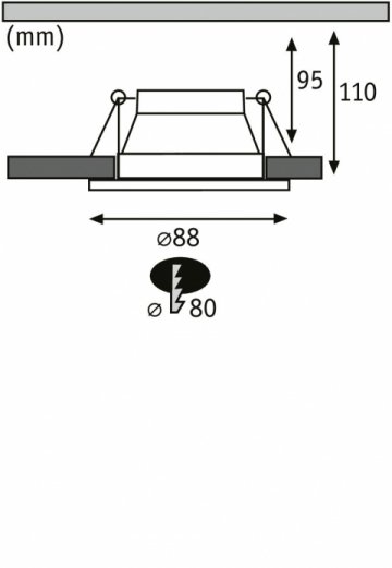 Встраиваемый светильник Paulmann EBL Cole 93394