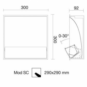 Встраиваемый светильник Side Incavo 43015