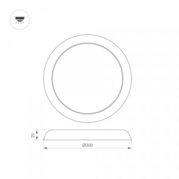 Встраиваемый светодиодный светильник Arlight CL-Fiokk-R300-25W Day4000-Mix 034467