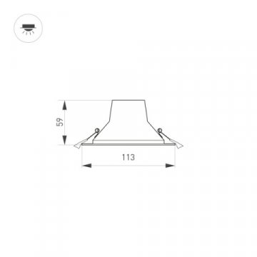 Встраиваемый светодиодный светильник Arlight Im-Storm-R115-10W Day4000-Mix 032431