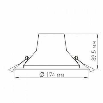 Встраиваемый светодиодный светильник Arlight LTD-Legend-R175-20W Warm3000 025143(1)