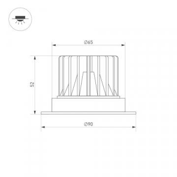 Встраиваемый светодиодный светильник Arlight MS-Atlas-Trimless-R50-6W Day4000 037061