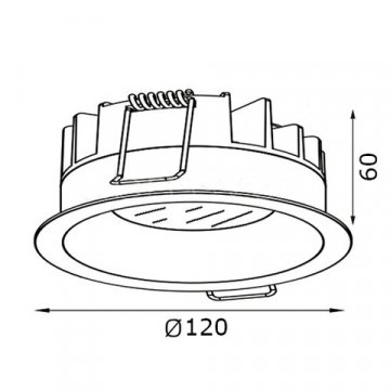 Встраиваемый светодиодный светильник Italline IT06-6012 black 3000K