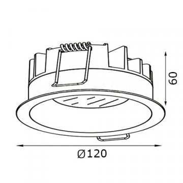 Встраиваемый светодиодный светильник Italline IT06-6012 black 4000K