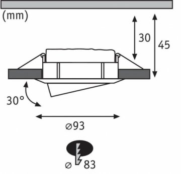 Встраиваемый светодиодный светильник Paulmann Nova Plus Coin 93683