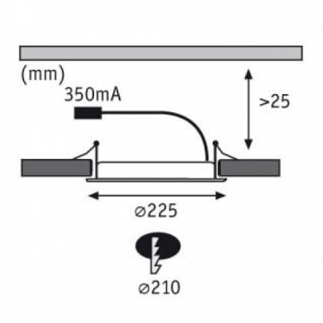 Встраиваемый светодиодный светильник Paulmann Premium 92719