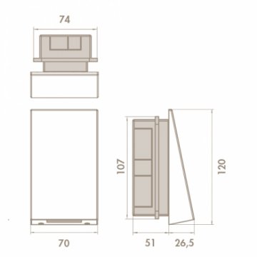 Встраиваемый светодиодный светильник Side Quadrat D2050
