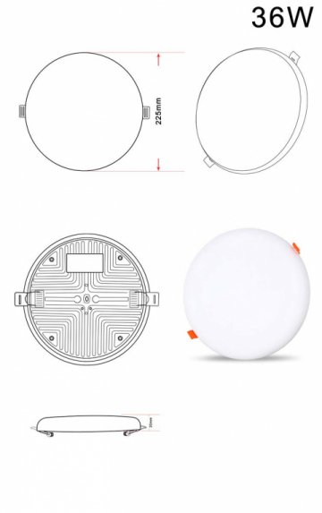 Встраиваемый светодиодный светильник Zortes CLOUD ZRS.57793.36