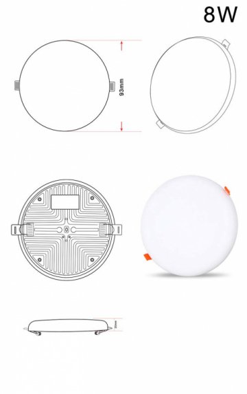 Встраиваемый светодиодный светильник Zortes CLOUD ZRS.57793.8