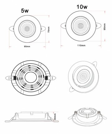 Встраиваемый светодиодный светильник Zortes RAIZ ZRS.57796.5